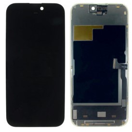 Дисплей для iPhone 15 Pro + тачскрин черный с рамкой (OLED LCD)