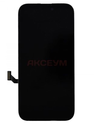 Дисплей для iPhone 15 + тачскрин черный с рамкой (OLED)