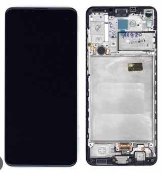 Дисплей для Samsung A217F Galaxy A21s в рамке + тачскрин (черный) Оригинал