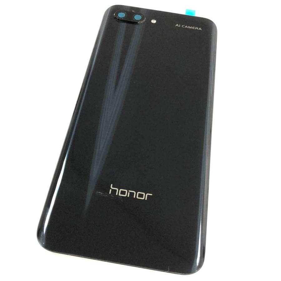 Задняя крышка для Huawei Honor 10 (черный) со стеклом камеры