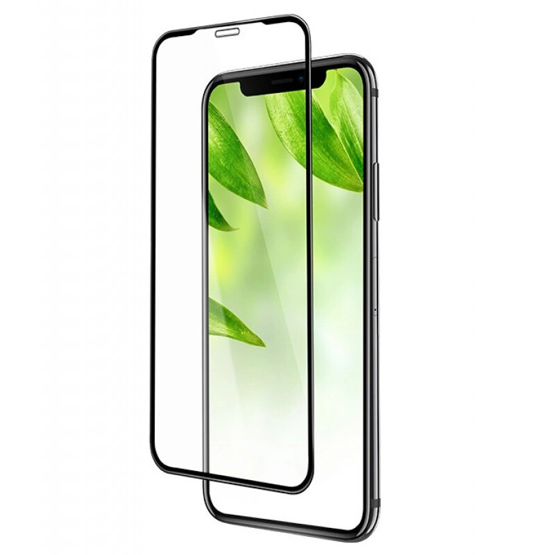 Защитное стекло 5D с полной проклейкой на iphone X/XS/11 PRO чёрное