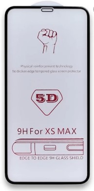 Защитное стекло 5D с полной проклейкой на iphone XS MAX/11 PRO MAX (6.5) чёрное