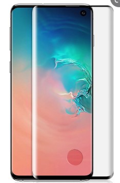 Защитное стекло 5D с полной проклейкой на Samsung S10 Черное