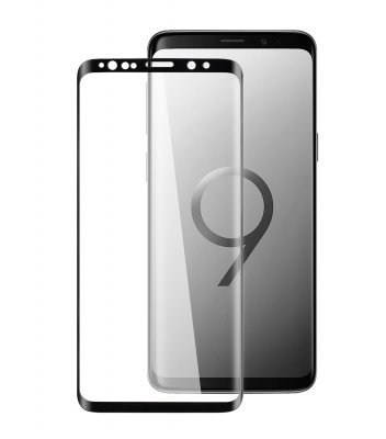 Защитное стекло 5D с полной проклейкой на Samsung S8 / S9 Черное